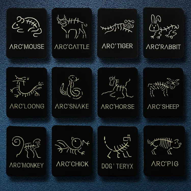 十二生肖始祖鸡魔术贴章徽章骷髅狗士气章马甲背包贴臂章冲锋衣贴