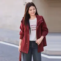 【现货仿牛仔休闲夹克连帽外套】MsShe大码女装2025秋风衣MH501011