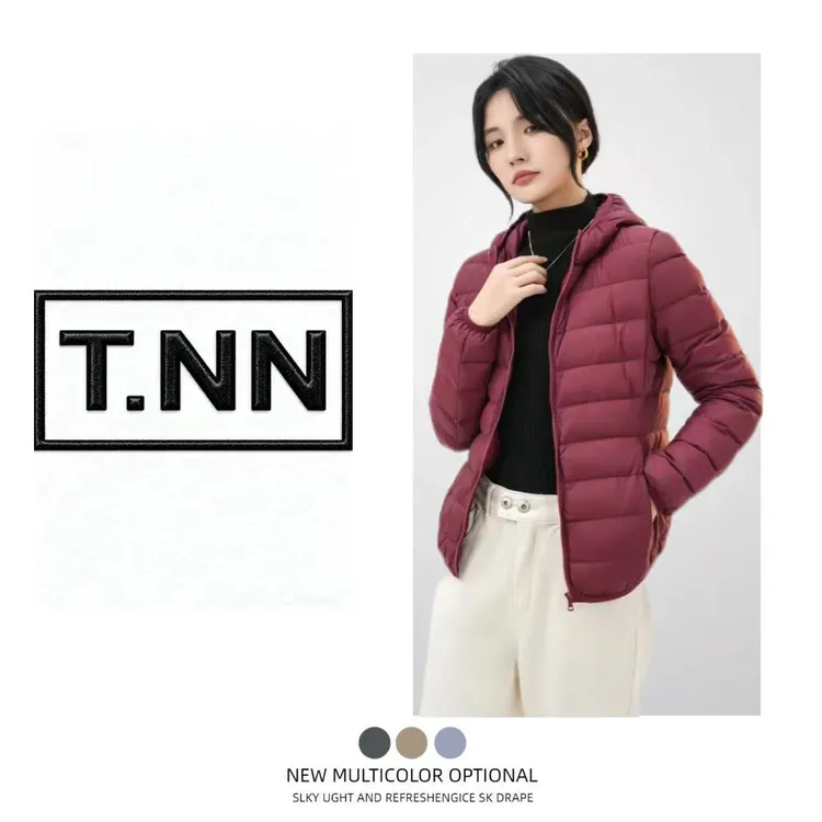 亚兰奴清仓！连帽立领白鸭绒羽绒服短款