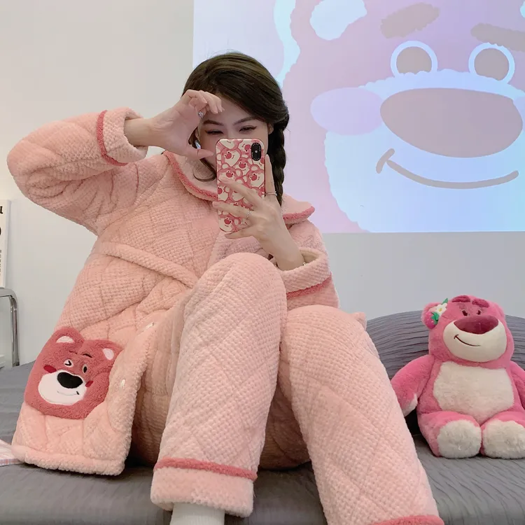 【三层夹棉】月子服冬季哺乳孕妇睡衣可外穿保暖加绒加厚12月超厚