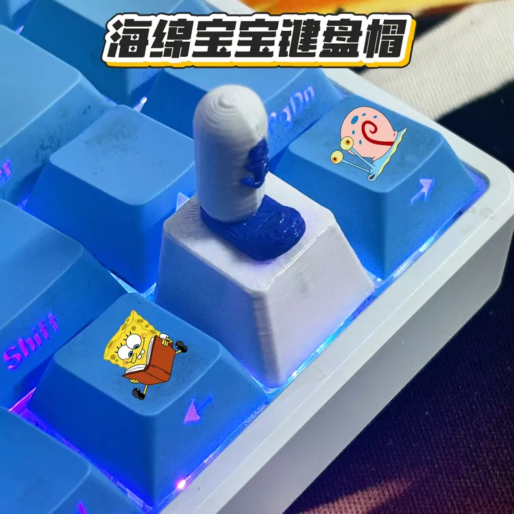 海绵宝宝水手帽个性DIY经典送礼键帽客制化机械键盘帽十字电竞