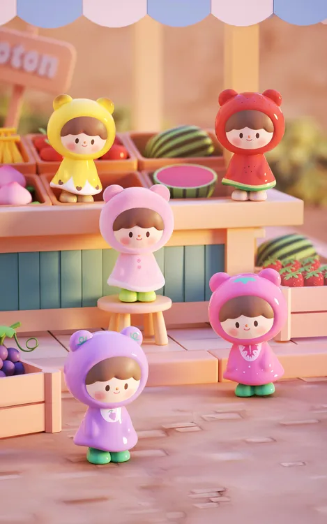 【直播拆、6人导航车】卓大王-阿卓妞妞乐萌粒系列潮玩盲盒