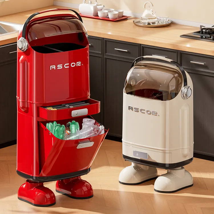【锦程专属】厨房垃圾桶轻奢高档家用厨余分类带盖大容量高款双层干湿分离大号