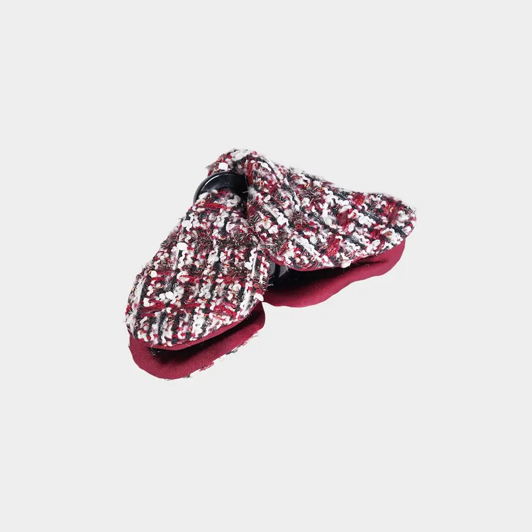 Melinda Li【氛围抓夹】秋冬小香风粗花呢抓夹发饰后脑勺鲨鱼夹子