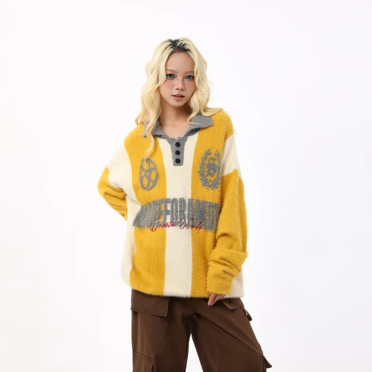 勿著少年毛衣修身型开衫款常规常规款长袖条纹刺绣拉链针织