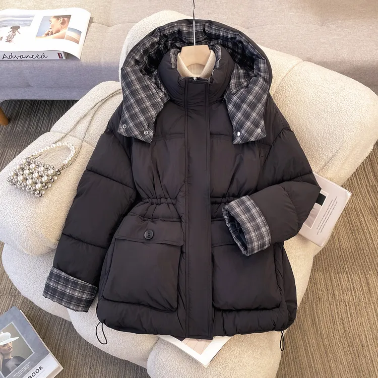 羽绒棉服女冬季2025年新款今年流行晋江棉衣加厚保暖连帽棉袄外套