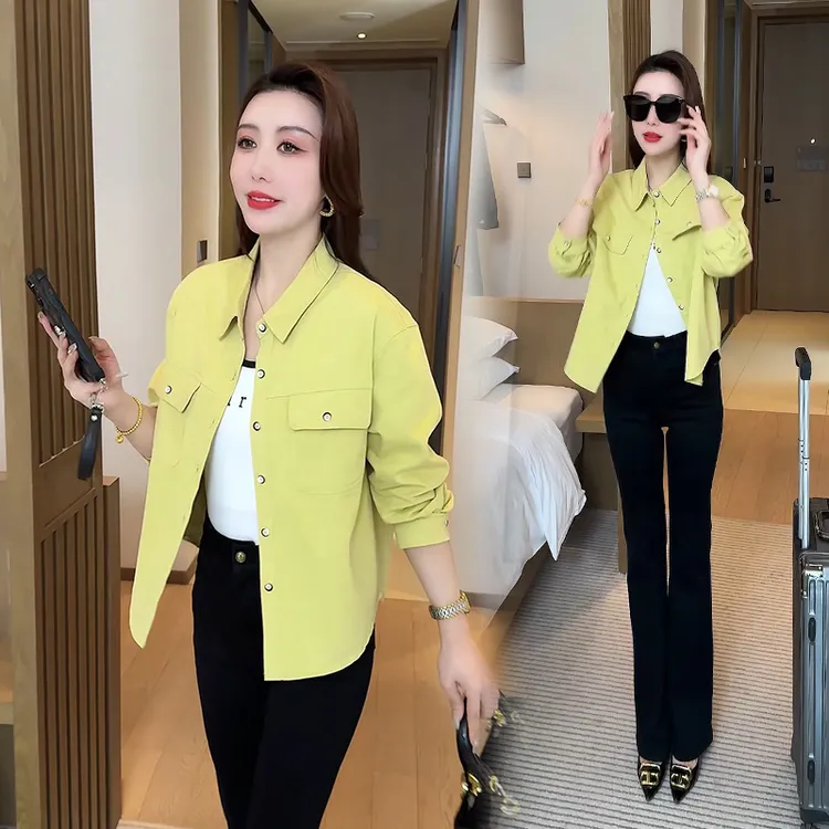 小个子爆款洋气百搭衬衫外套女2025春季新款休闲减龄显瘦气质上衣