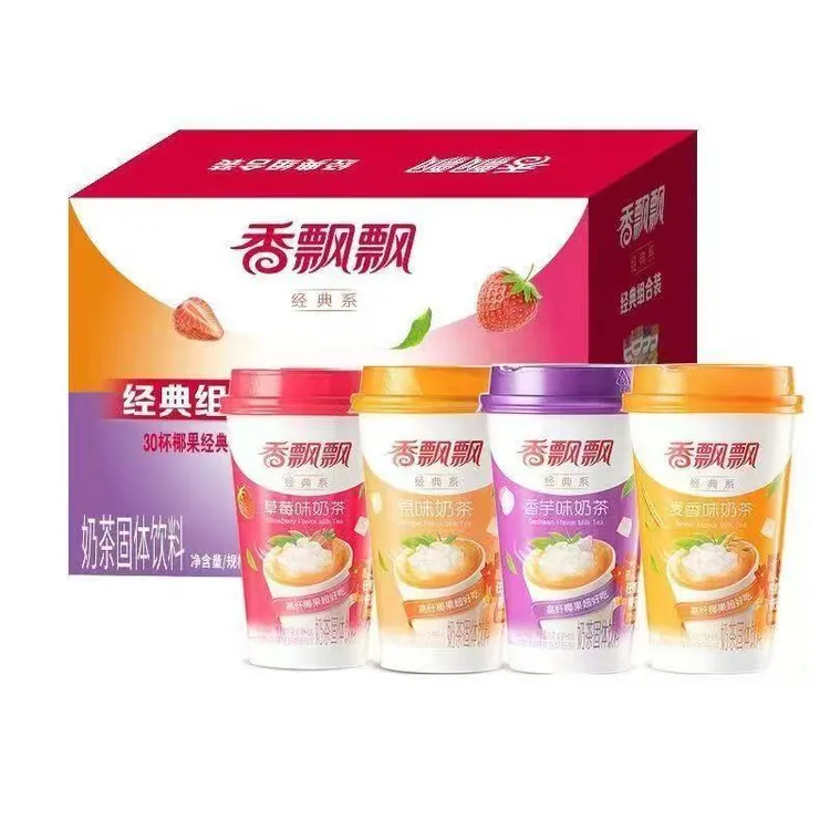 【6杯】香飘飘奶茶原味草莓麦香咖啡多口味80g办公室下午茶冲泡饮品