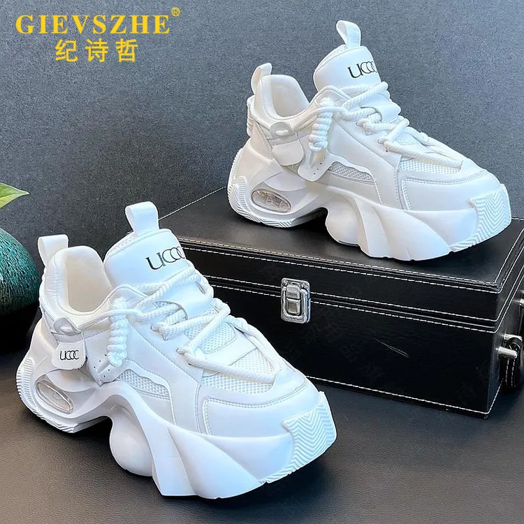 纪诗哲新款老爹鞋男士增高透气运动鞋新款轻奢潮流百搭休闲小白鞋