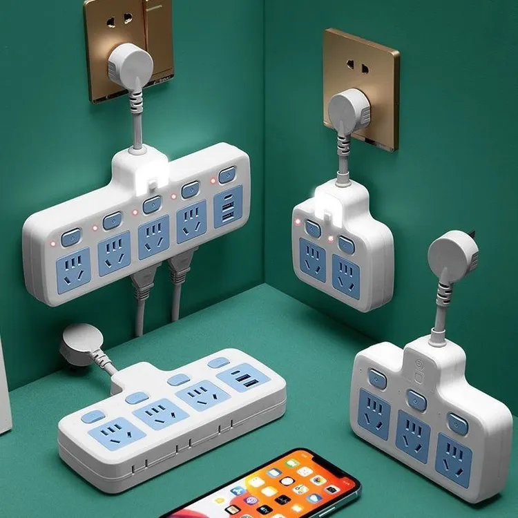 公牛适用纯铜短线插座转换器多孔位无线带USB多功能插排扩展