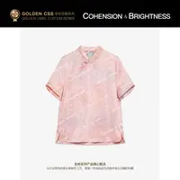 凝慧【凤凰祥瑞】夏季新中式国风复古桑蚕丝提花盘扣短袖上衣CR332