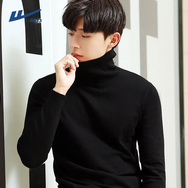 回力高领毛衣秋冬季加厚加绒保暖2026新款纯色男士内搭打底针织衫