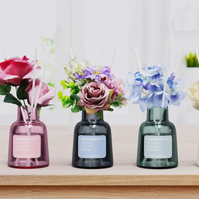 香百年JY197四季予你香薰系列无火香薰结合娇艳仿真花朵除味