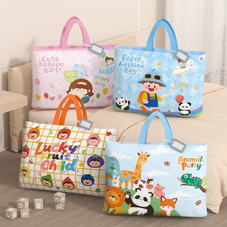手提可爱被子收纳袋牛津布加厚卡通衣物整理袋被子专用棉被打包袋