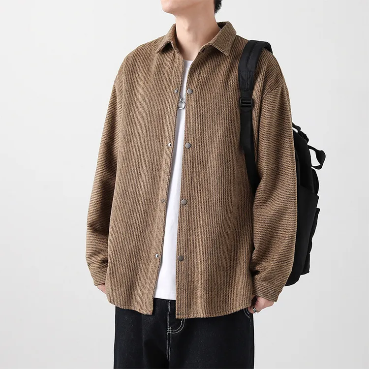 【新品】灯芯绒衬衫男士长袖春夏季韩版宽松潮流ins外套日系复古百