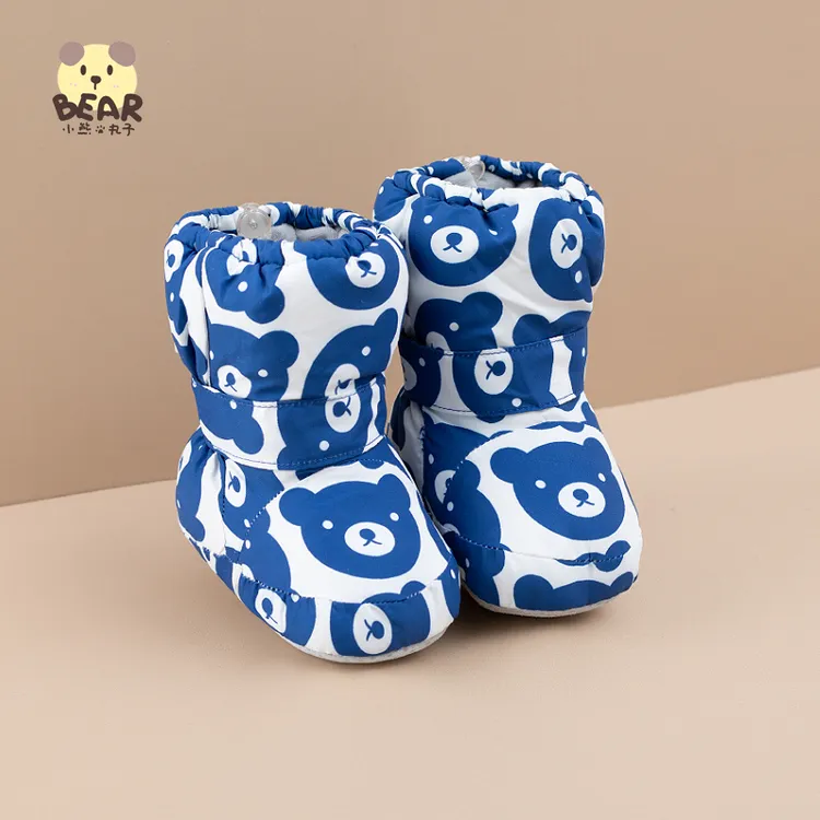 婴儿棉靴冬季加绒保暖男女宝宝鞋子0-1岁软底学步雪地靴防滑棉鞋8