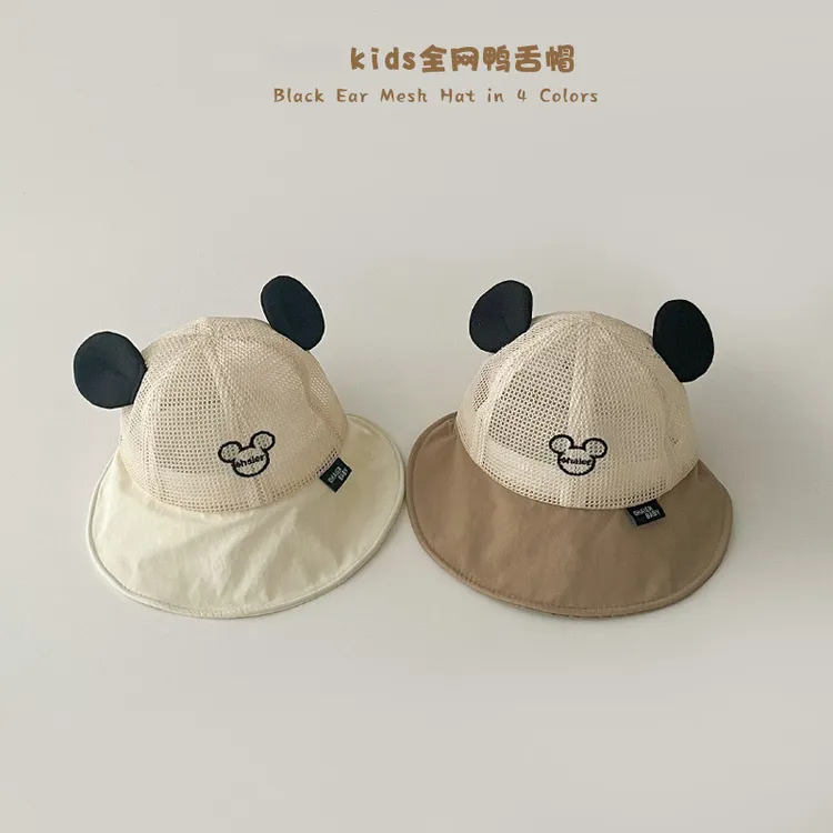 韩版婴儿帽子夏季ins薄款透气网眼宝宝遮阳棒球帽儿童防晒帽0-2岁