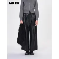 【小余专属】宽松休闲皮裤直筒裤阔腿裤R4D71211
