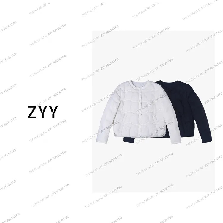 ZYY【雪绒奢境】2025/S新品90白鸭绒短款轻便羽绒服女X25DYRF04602