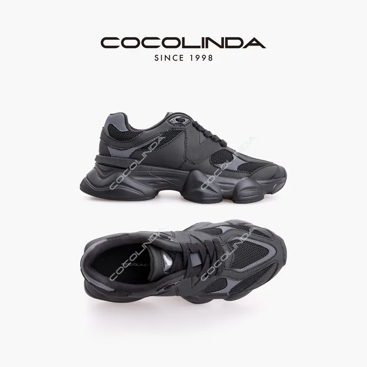 COCOLINDA | 透气网面厚底象趾防水台运动超轻老爹鞋X5239