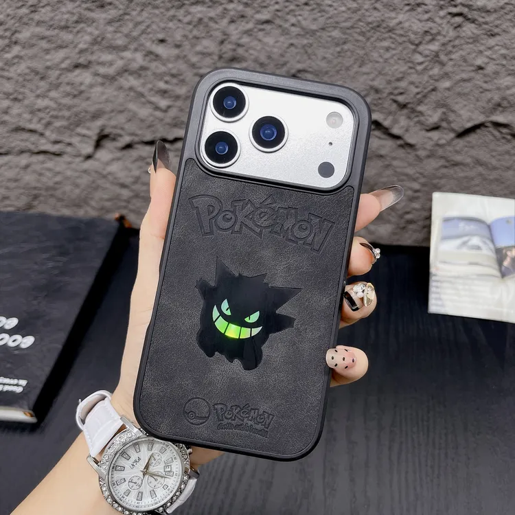 镭射小怪兽适用苹果17promax手机壳全包防摔16/15pro翻毛皮13/14