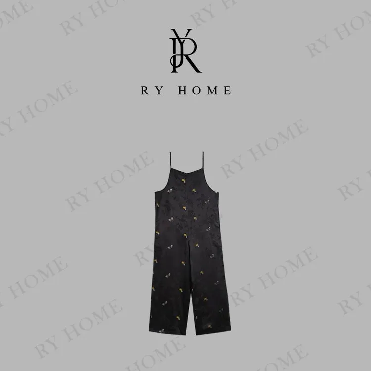 【容雨RYHOME】设计款云感花纹吊带连体裤252K2627