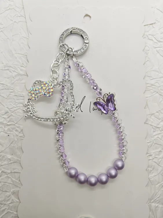 Hellokitty 可爱diy 水钻网红个性创意手机链包包挂件时尚 E004