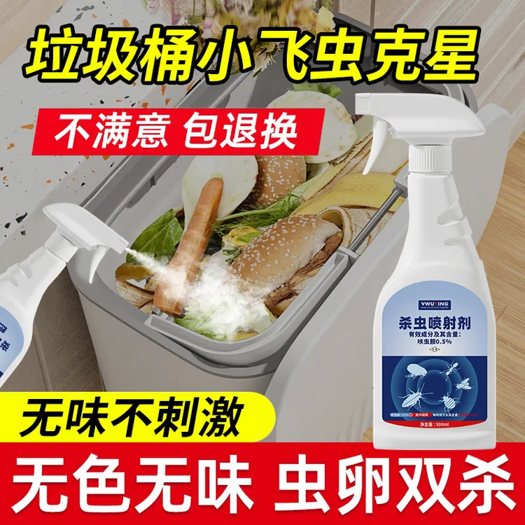 灭垃圾桶小飞虫果蝇苍蝇除虫喷雾剂厨房客厅室内卫生间家用杀虫剂
