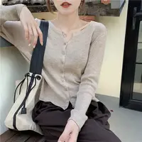 ZZS020针织开衫女秋冬季内搭打底衫显瘦毛衣长袖上衣潮