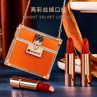 【万象撤柜】爱马橙皮包口红柔雾丝绒不易掉色显白三支装口红礼盒款