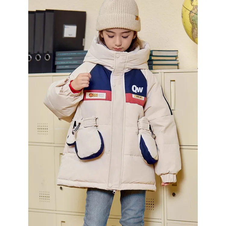 巴拉巴拉男孩女孩儿童羽绒服女童中长款2025加厚女孩冬装男童冬季