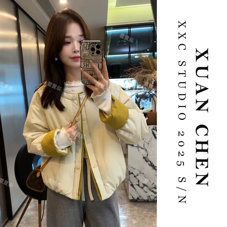 【奶油糖霜】外套女款爆款2025新款秋冬外穿宽松休闲棉衣外套女8893