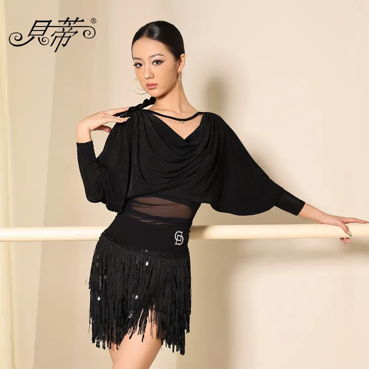 贝蒂BD拉丁舞服女士成人舞蹈服练功服长袖上衣BD33