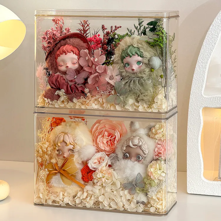 【唯兮】光织园造景展示盒毛绒挂件收纳搪胶娃娃公仔玩偶场景透明盒