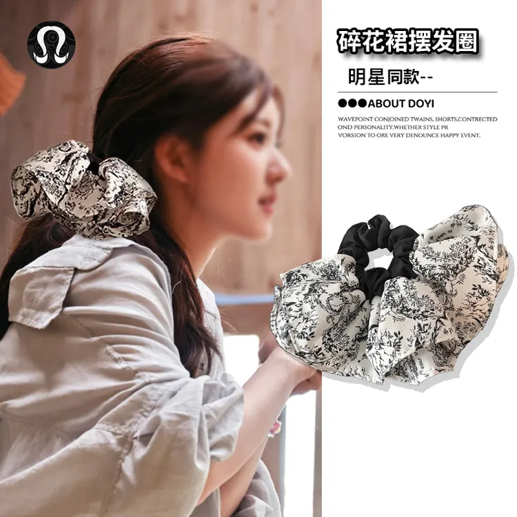 LULU FRIEND正品明星同款超大号水墨染大肠发圈头绳发饰马尾发绳