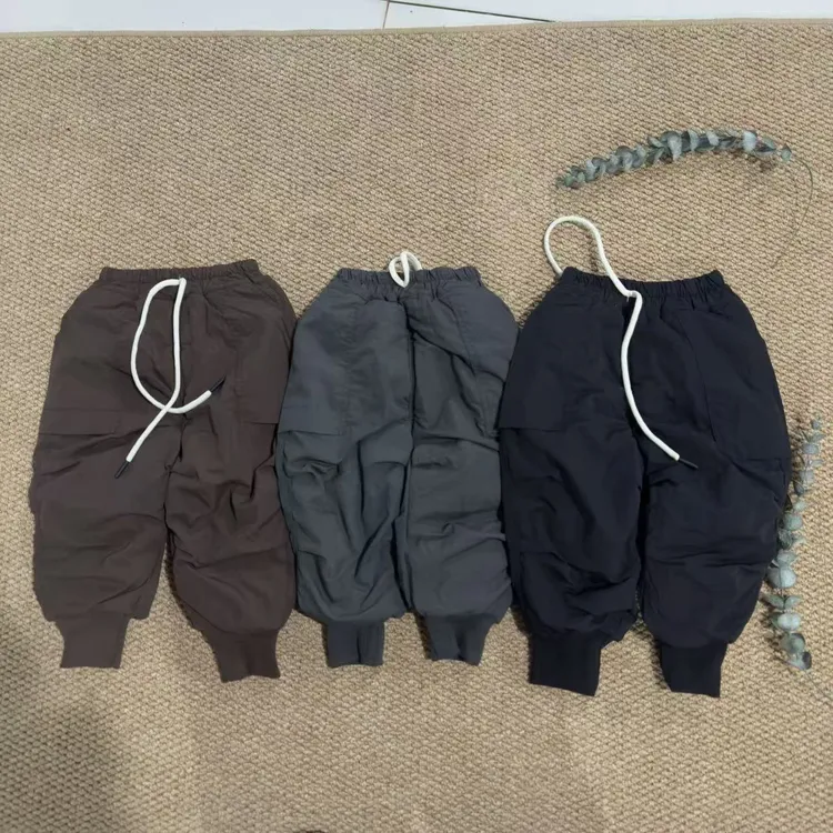 贝贝家儿童防风一条过冬蚕丝棉裤