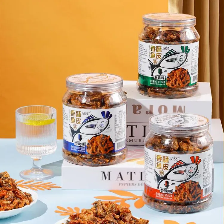 博翔香酥鱼皮鳕鱼皮解馋小零食下酒菜办公室休闲食品