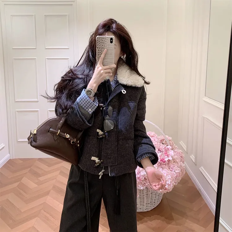 【mimius】P 可溯源三星安心羽绒 翻领牛角扣羽绒服 G11002