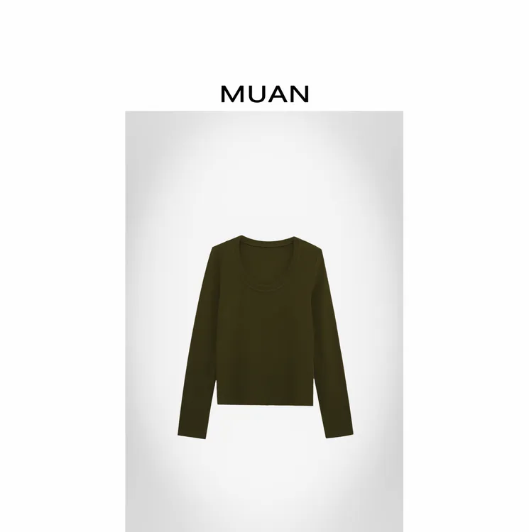 木岸MUAN：《小天鹅打底》升级版 定制复古打底上衣女CQ-DG3-9055