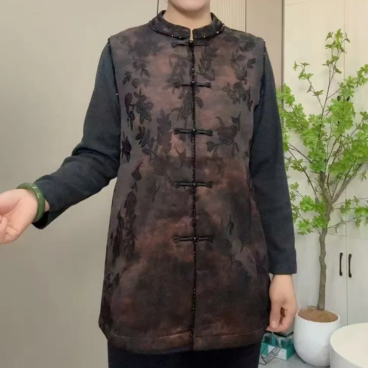 2新中式穿珠仿古加绒马夹(衣长75左右)