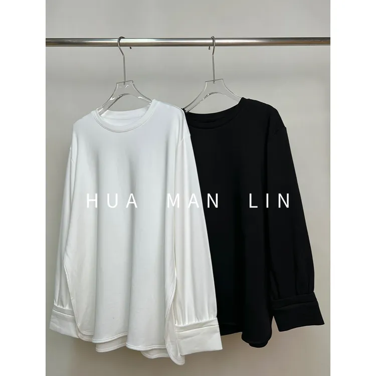 【花滿林】两色圆领净版打底上衣35362