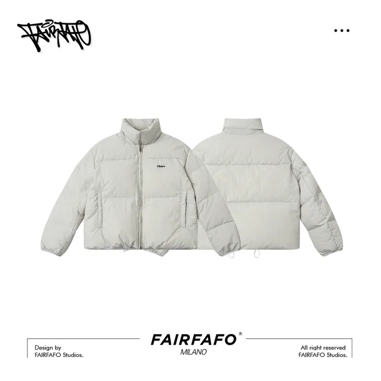 【刺绣立领短款羽绒服】MTWT56115高级感冬季新款韩系简约羽绒服