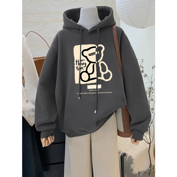 连帽卫衣女2025新款秋冬加绒加厚宽松休闲韩版套头带帽衫情侣外套