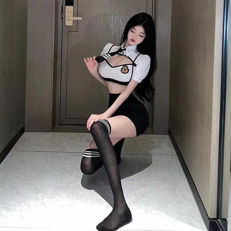 性感空姐套装角色扮演制服套装分体镂空纯欲COS女主播诱惑用品女