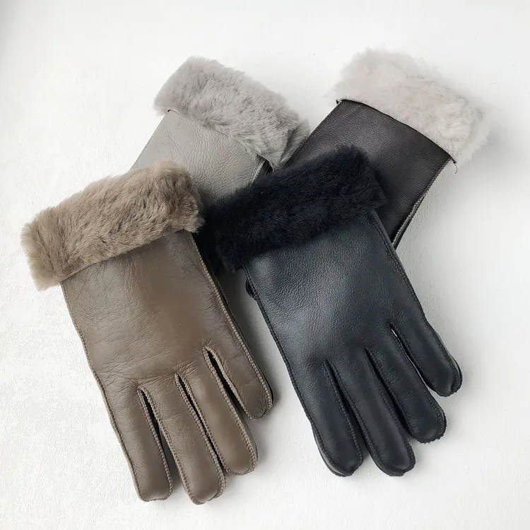 户外冬季羊绒羊毛真皮男女北方骑车保暖防寒骑行冬天羊绒羊毛手套