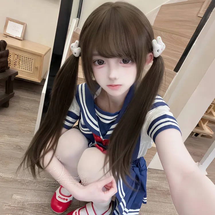 心心果家 白月光60cm长直发 假发自然高温丝 散发发货