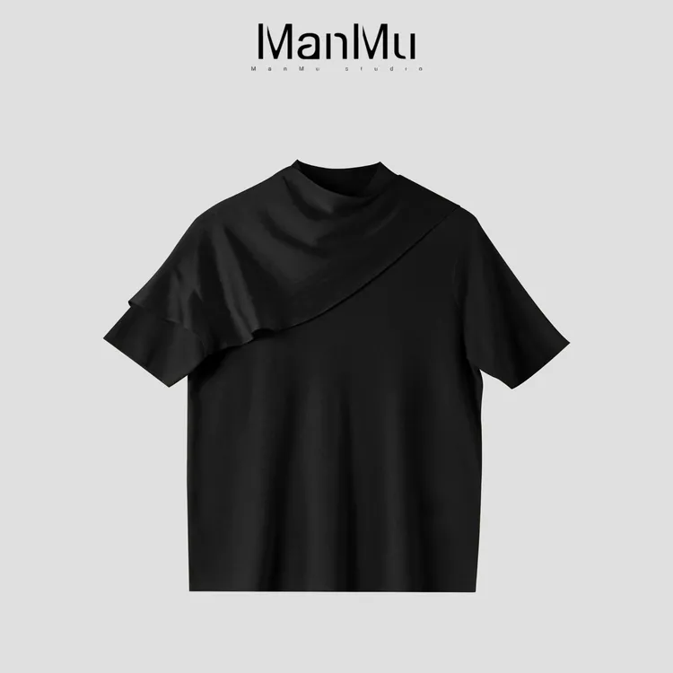 满目ManMu【张琪专属】老钱风高级定制真丝丝巾羊毛上衣350203