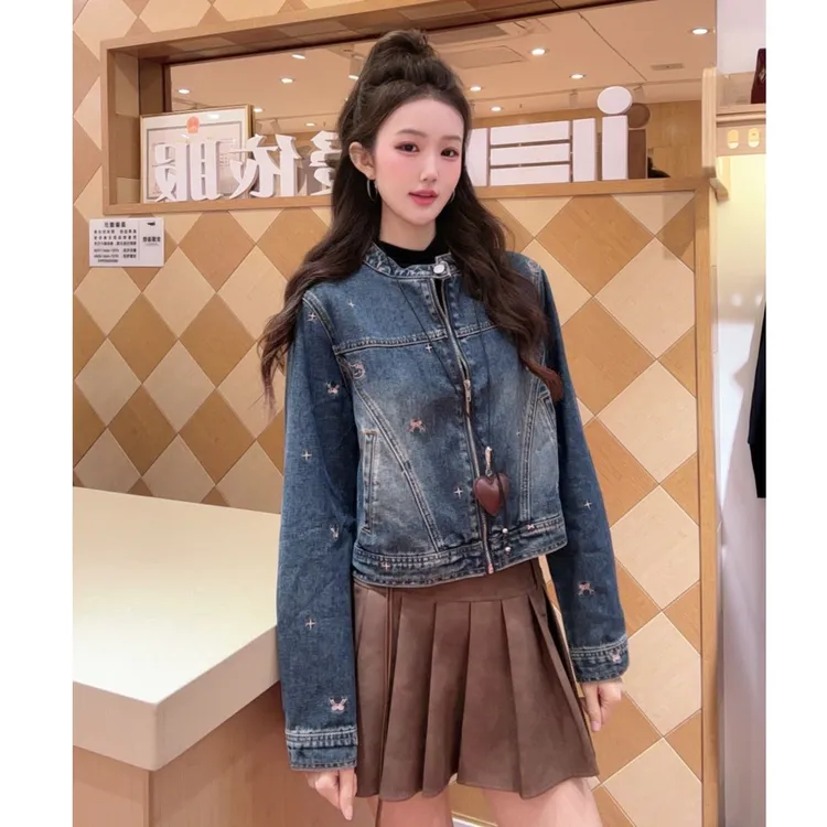 IEF/爱依服2025新款秋季辣妹显瘦经典牛仔外套6521-B46209-