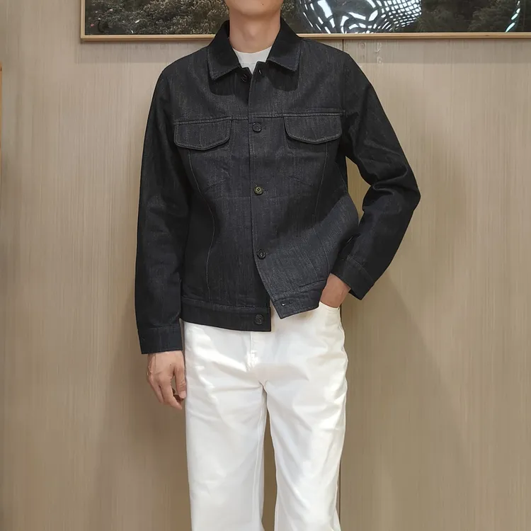 25秋季L.P新款23900版平替简约经典翻领牛仔夹克短款百搭外套