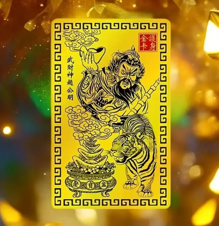【师傅推荐】乙巳青蛇年赵公明金卡赵公明手机卡随身金卡